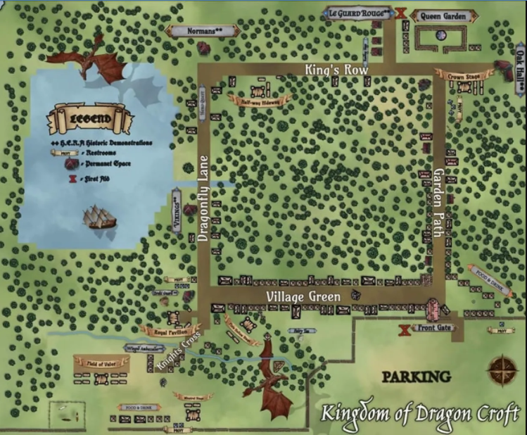 map of the Kingdom of Dragon Croft